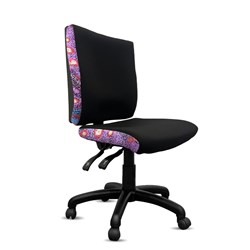 K2 ORANGE DUST KATHERINE MEDIUM BACK OFFICE CHAIR BLACK SWAN FABRIC