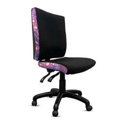 K2 ORANGE DUST KATHERINE HIGH BACK OFFICE CHAIR BLACK SWAN FABRIC