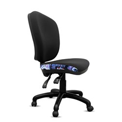 K2 ORANGE DUST ALICE MEDIUM BACK CHAIR BLACK PEARL FABRIC SEAT