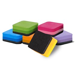 VISIONCHART STUDENT WHITEBOARD ERASERS ASSORTED PACK OF 12