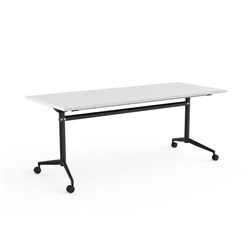 OLG UNI FLIP TABLE 1800W X 750D X 720MMH WHITE TOP BLACK FRAME