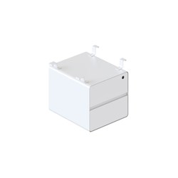 RAPIDLINE DELUXE INFINITY HANGING PEDESTAL 2 DRAWER 400W X 480D X 350MMH WHITE