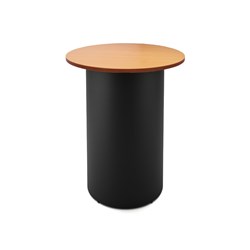 RAPIDLINE DRUM ROUND HIGH BAR TABLE 900D X 1050MMH BEECH TOP BLACK BASE