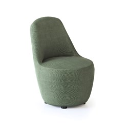 RAPIDLINE MYK LOUNGE CHAIR 1 SEATER 650W X 710D X 800MMH LEATHER STRAP OLIVE FABRIC