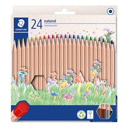 STAEDTLER NATURAL COLOURED PENCILS ASSORTED PACK OF 24