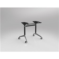 OLG MODULUS FLIP TABLE FRAME ONLY TO SUIT TOPS 900-1300W X 600-900MMD BLACK CHROME FEET
