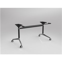 OLG MODULUS FLIP TABLE FRAME ONLY TO SUIT TOPS 1500-1900W X 800-1050MMD BLACK CHROME FEET