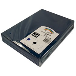 RAINBOW BINDING COVER A4 350GSM LEATHERGRAIN DARK BLUE PACK OF 100