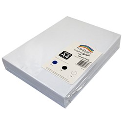 RAINBOW BINDING COVER A4 350GSM LEATHERGRAIN WHITE PACK OF 100