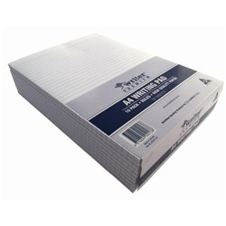 WRITER PREMIUM BOND WRITING PAD A4 70 SHEET 8MM RULED 2 SIDES WHITE