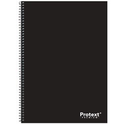 PROTEXT PREMIUM SPIRAL NOTEBOOK A4 8MM RULED PP COVER AND POCKET SIDE BOUND 240 PAGE