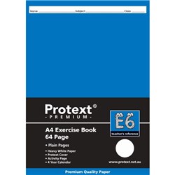 PROTEXT PREMIUM EXERCISE BOOK A4 64 PAGE PLAIN E6