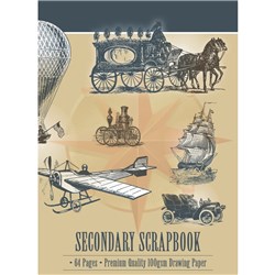WRITER PREMIUM SECONDARY SCRAP BOOK 330 X 245MM 100GSM 64 PAGE SEWN BINDING
