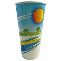 WRITER BREAKROOM DISPOSABLE MILKSHAKE CUP 700ML 24OZ CARTON OF 500 PRINTED DESIGN