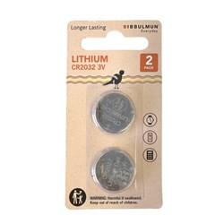 BIBBULMUN EVERYDAY LITHIUM COIN CR2032 BATTERY 3V PACK OF 2