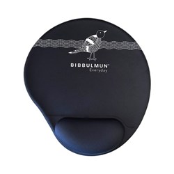 BIBBULMUN MOUSE PAD WITH GEL WRIST SUPPORT BLACK