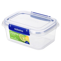 SISTEMA KLIP IT PLUS RECTANGLE FOOD STORAGE CONTAINER 1 LITRE CLEAR
