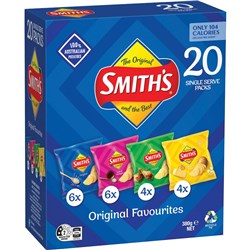 SMITHS ORIGINAL FAVOURITES BOX OF 20 380G