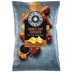 RED ROCK DELI POTATO CHIPS HONEY SOY CHICKEN 165G