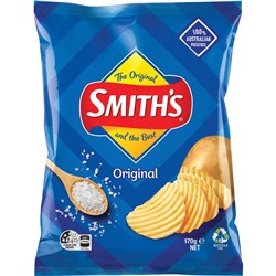 SMITHS CRINKLE CUT POTATO CHIPS ORIGINAL 170G