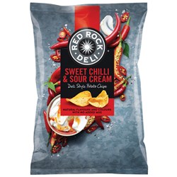 RED ROCK DELI POTATO CHIPS SWEET CHILLI AND SOUR CREAM 165G