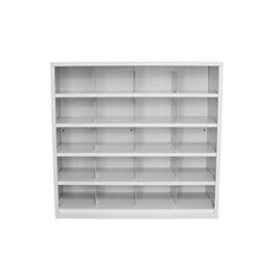 STEELCO PIGEON HOLE UNIT 20 HOLES 1000W X 386D X 940MMH WHITE