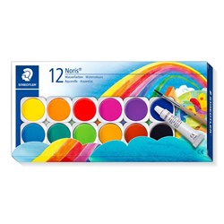 STAEDTLER NORIS 888 WATERCOLOUR PAINT TRAY 12 COLOURS