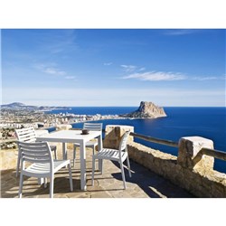 SIESTA ARES 80 5 PIECE OUTDOOR DINING SET WITH ARES CHAIRS WHITE