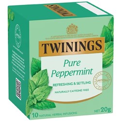 TWININGS PEPPERMINT TEA BAGS PACK OF 10