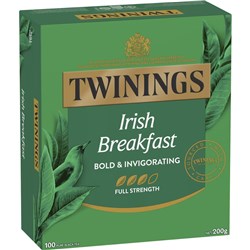TWININGS IRISH BREAKFAST TEA BAGS BOX OF 100