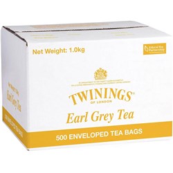 TWININGS EARL GREY ENVELOPED TEA BAGS BOX OF 500