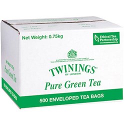 TWININGS PURE GREEN TEA ENVELOPED TEA BAGS BOX OF 500