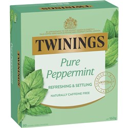 TWININGS PURE PEPPERMINT TEA BAGS BOX OF 80