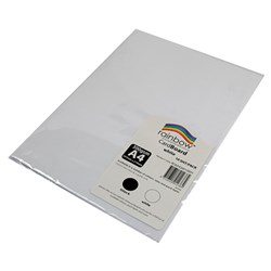 RAINBOW CARDBOARD A4 300GSM WHITE PACK OF 10 SHEETS