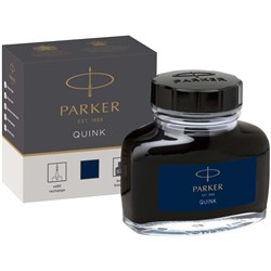 PARKER QUINK FOUNTAIN PEN INK PERMANENT BLUE/BLACK BOTTLE 57ML