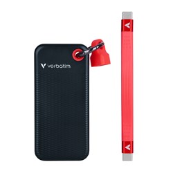VERBATIM POCKET STORAGE DEVICE USB 3.2 GEN 2 1TB BLACK/RED