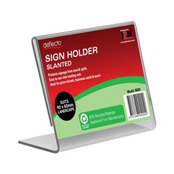 DEFLECTO RECYCLED BUSINESS AND PLACE CARD HOLDER SINGLE TIER CLEAR