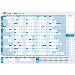SASCO STANDARD PLANNER 870 X 610MM YEAR TO VIEW BLUE