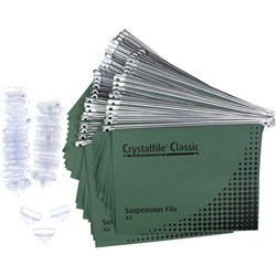 CRYSTALFILE SUSPENSION FILES ENVIRO CLASSIC A4 COMPLETE PACK OF 50