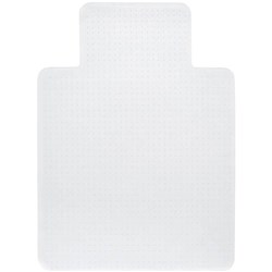 MARBIG ECONOMY CHAIR MAT NOTCHED BASED FOR LOW PILE CARPET 115 X 134CM CLEAR