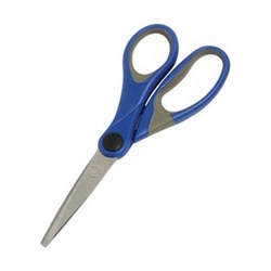 MARBIG COMFORT GRIP SCISSORS 135MM BLUE AND GREY HANDLE