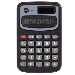 MARBIG HANDHELD POCKET MINI CALCULATOR 8 DIGIT BLACK