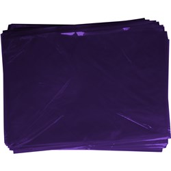 RAINBOW CELLOPHANE 750MM X 1M PURPLE PACK OF 25