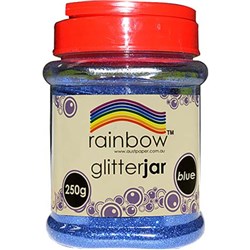 RAINBOW GLITTER JAR BLUE 250G