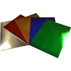 RAINBOW FOIL BOARD A4 ASSORTED PACK OF 20