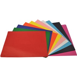 RAINBOW TISSUE PAPER 500 X 750MM 17GSM ACID FREE ASSORTED PACK OF 100