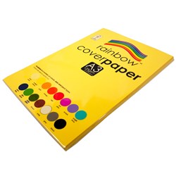 RAINBOW COVER PAPER A3 125GSM SUNLIGHT YELLOW 100 SHEETS