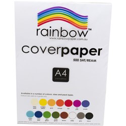 RAINBOW COVER PAPER A4 125GSM WHITE 500 SHEETS