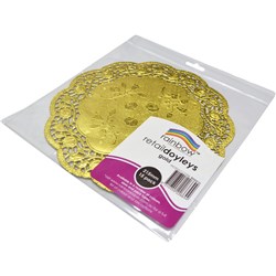 RAINBOW RETAIL DOYLEYS 215MM 15 SHEETS GOLD PACK OF 12