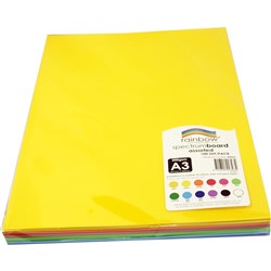 Rainbow Spectrum Board A3 220 gsm Assorted 100 Sheets